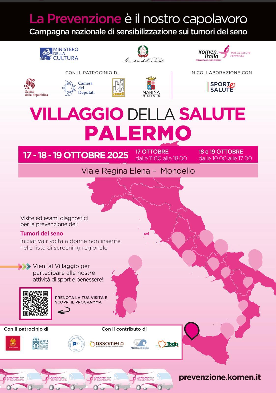 Locandina Villaggio della salute Palermo