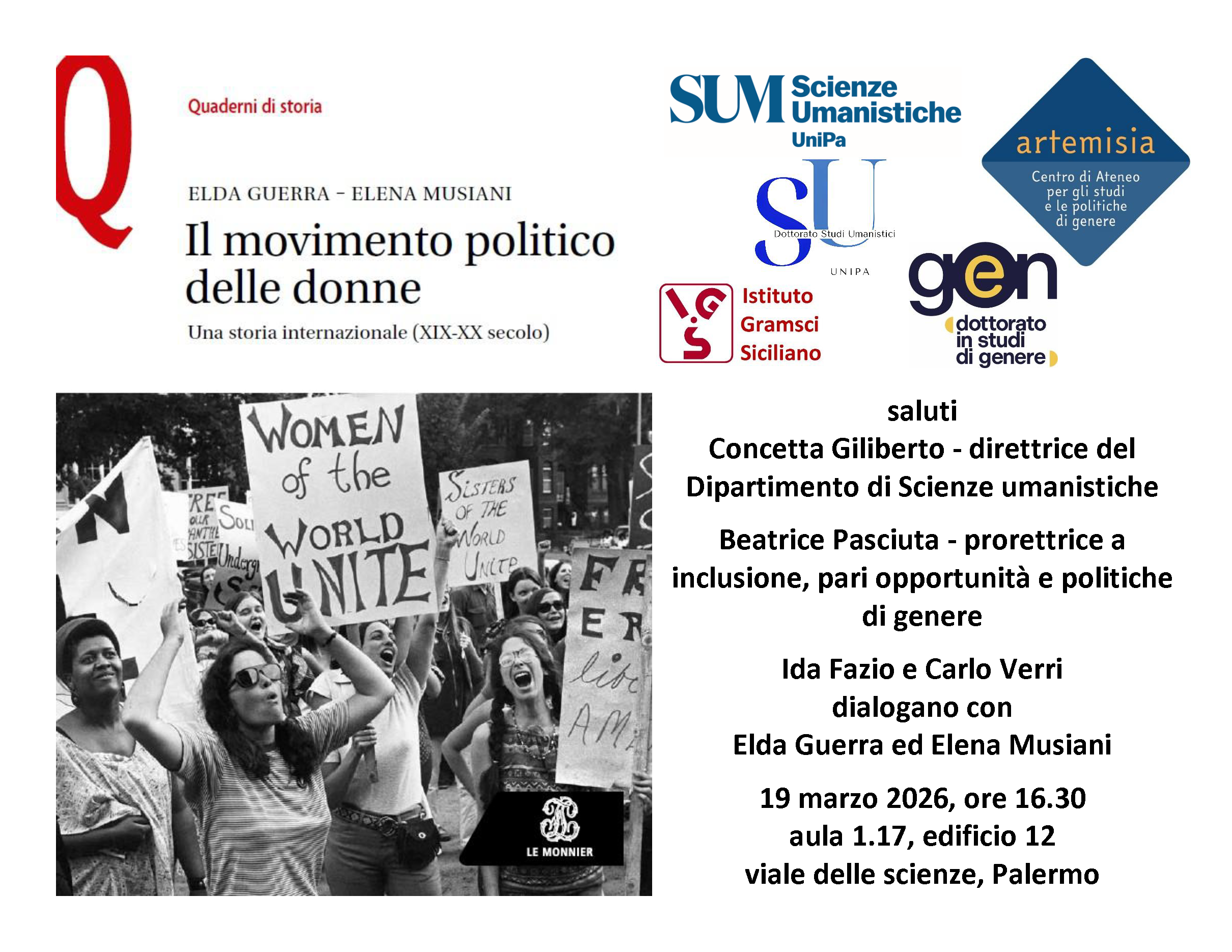 Il movimento politico delle donne - Una storia internazionale  (XIX-XX secolo) (19/03/2026)